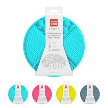 Коврик для слизывания и медленного кормления WAUDOG Silicone, 211х211х30 мм, голубой 235011 фото