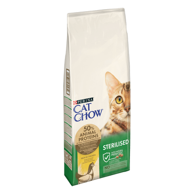 Сухий повнораціонний корм CAT CHOW® Sterilised для дорослих стерилізованих кішок / кастрованих котів, з куркою, 1,5 кг 1712434 фото