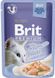 Влажный корм Brit Premium Cat Pouch для кошек, филе лосося в желе, 85 г 111242 фото 1