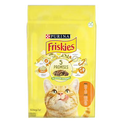 Сухий повнораціонний корм Friskies® (Фрискіс) для дорослих котів куркою та овочами, 10 кг 32582944 фото