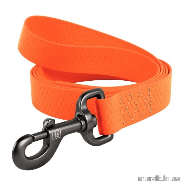 Поводок для собак Collar WAU DOG Waterproof, 122 см/ 25 мм, материал - COLLARTEX, оранжевый 41456578 фото