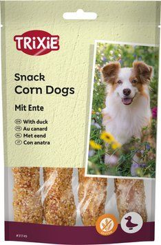 Лакомство Trixie Premio Corn Dogs для собак с уткой и сыромятной кожей 100 г 31749 фото