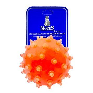 Мяч Мина оранжевый размер М-7,5см, Дента (Denta) игрушка для собак MODES ЗС000176 фото
