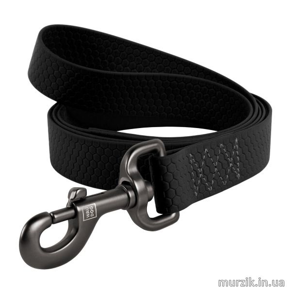 Поводок для собак Collar WAU DOG Waterproof, 183 см/ 20 мм, материал - COLLARTEX, черный 41456582 фото