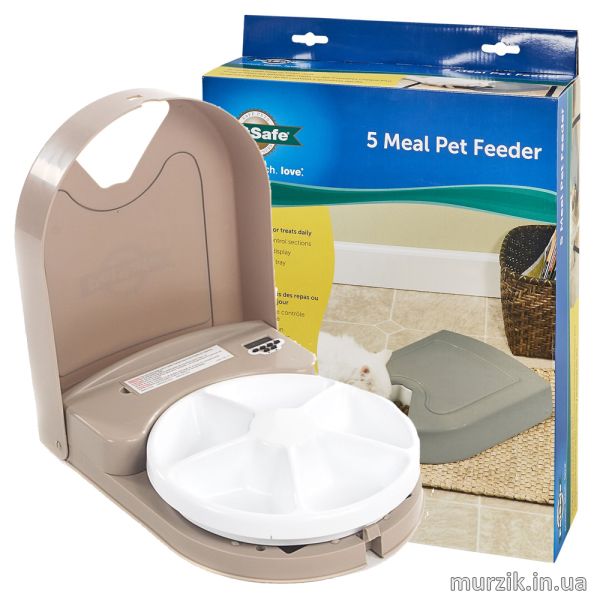 Автоматическая кормушка для котов и собак небольших пород PetSafe Eatwell 5 Meal Pet Feeder (Пэтсейф Итвелл), с таймером, на 5 порций 9151263 фото