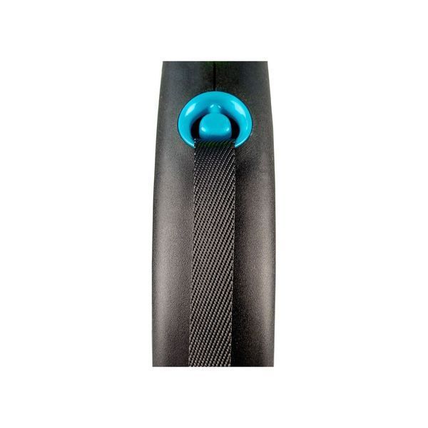Поводок-рулетка Flexi для собак Black Design лента синяя размер M 5 м/25 кг FL 034033 фото