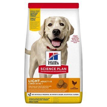 Hill&rsquo;s SCIENCE PLAN Adult Light Large Breed Сухой корм для склонных к избыточному весу взрослых собак крупных пород, с курицей, 14 кг 604372 фото