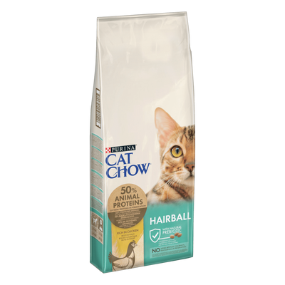Сухий повнораціонний корм CAT CHOW® Hairball для дорослих котів, проти утворення волосяних кульок у травному тракті, з куркою, 1,5 кг 1712442 фото