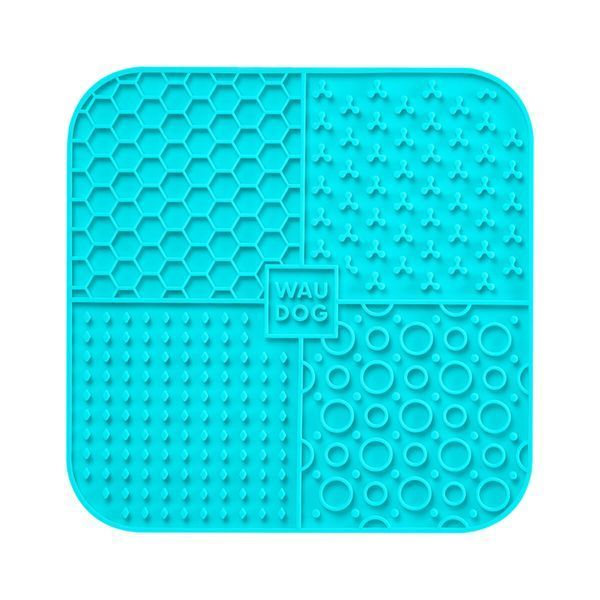 Коврик для слизывания WAUDOG Silicone, 190х190х10 мм, голубой 23527 фото