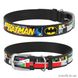 Ошейник для собак Collar WAU DOG Design DC Comics с рисунком "Бэтмен1", 30-39 см/20 мм, натуральная кожа, черный 41498566 фото 1