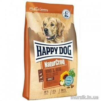 Сухой корм для собак Happy Dog Natur Сroq Rind Reis с говядиной и рисом 4 кг. 70517 фото