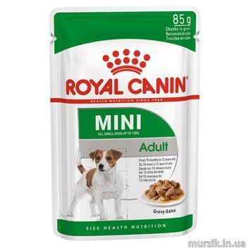 Вологий корм Royal Canin (Роял Канин) Mini Adult в соусі для собак дрібних порід 85 г (12 шт) 10960010 фото