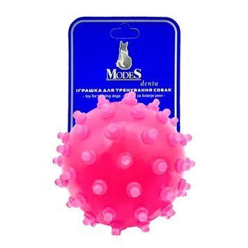 Мяч Мина розовый размер М-7,5см, Дента (Denta) игрушка для собак MODES ЗС000172 фото