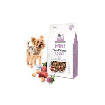 Сухий корм Brit Care Mini Raw Delights Beef для собак малих порід, яловичина, 2 кг 173213 фото