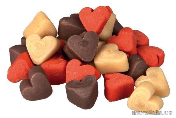 Ласощі Trixie Trainer Snack Mini Hearts для собак з куркою ягням та лососем 200 г 31524 фото