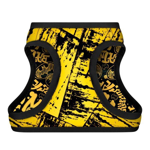 Шлея для собак м'яка WAUDOG Clothes з QR паспортом, малюнок "Бетмен ескіз", XS1, В 24-27 см, С 18-20 см 228-1081 фото
