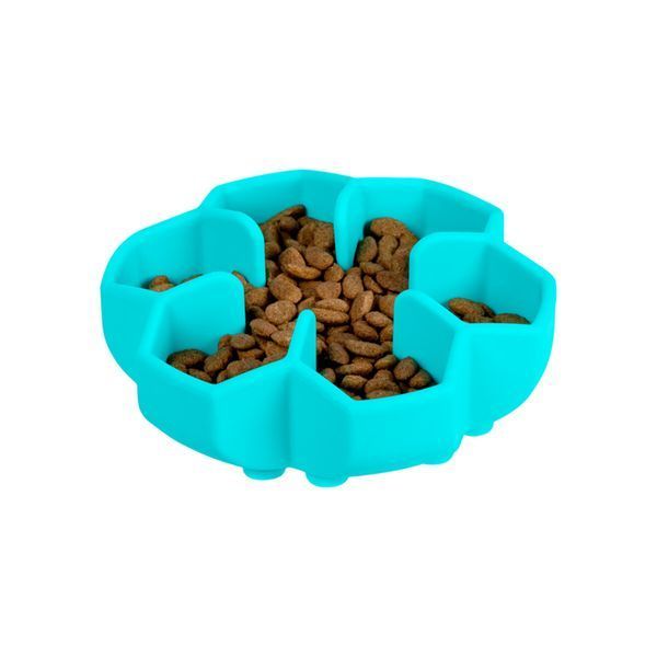 Миска для повільного харчування WAUDOG Silicone, 450 мл, блакитний 235311 фото