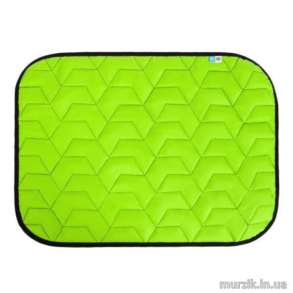 Подстилка для для собак AiryVest, размер L, 100х70 см, салатово-черная 42076538 фото
