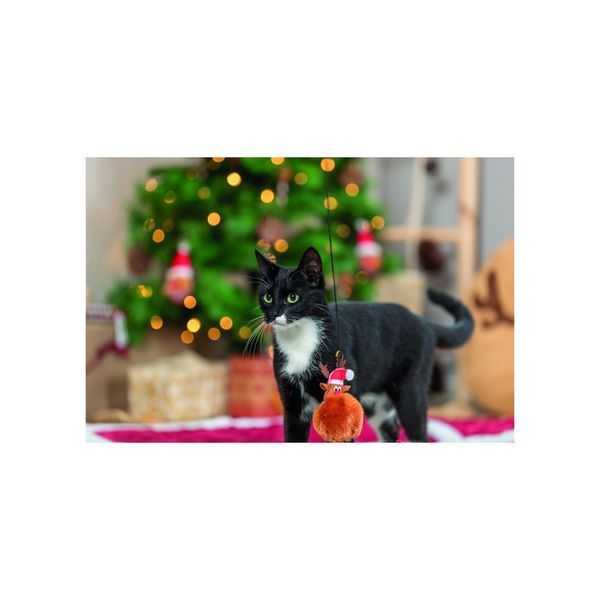 Игрушка Trixie для кошек Палочка с рождественским оленем пластик 45 см 92452_Christmas фото