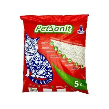Бентонитовый наполнитель средний 5 кг, ПетСанит (PetSanit) гигиенический, MODES ЗС000195 фото