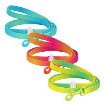Поводок для котов и мелких пород собак нейлоновый WAUDOG Nylon Recycled, градиент, цветной карабин, XS, ш 10 мм, дл 122 см, голубой 47114 фото