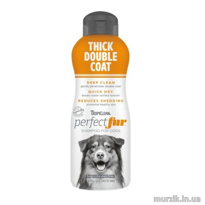 Шампунь TropiClean THICK DOUBLE COAT для густой шерсти собак, 473 мл 42450564 фото