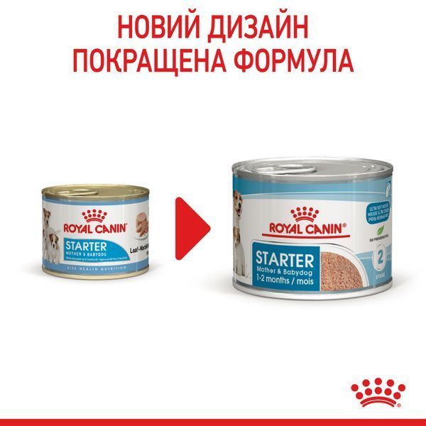 Влажный корм для кормящих собак и щенков с первых дней жизни Royal Canin (Роял Канин) Starter Mousse dog консерва 195 г./12 шт 4077002x12 фото