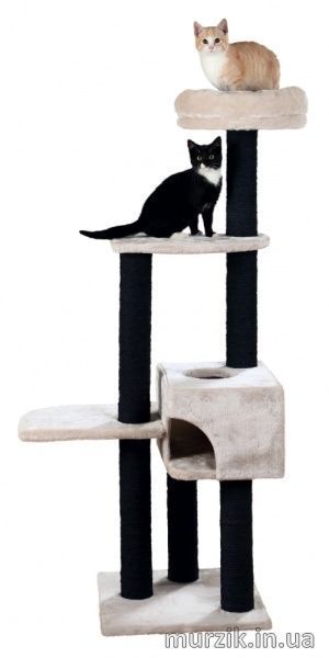 Дряпка-комплекс Trixie Nita для котів сизаль/плюш світло-сіра 45х45х147 см 44644 фото