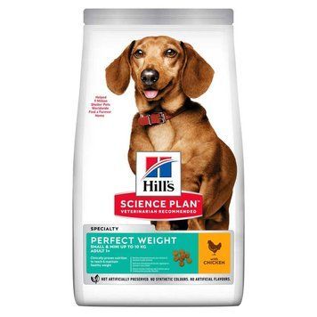 Hill&rsquo;s SCIENCE PLAN Adult Perfect Weight Small&Mini Сухой корм для поддержания веса взрослых мелких и миниатюрных собак, с курицей, 1,5 кг 604255 фото