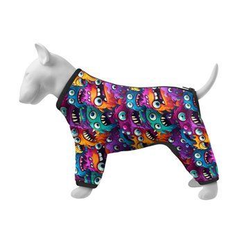 Ветровка для собак WAUDOG Clothes, рисунок "Зубастые монстры", XS22, В 30-34 см, С 19-21 см 396-4048 фото