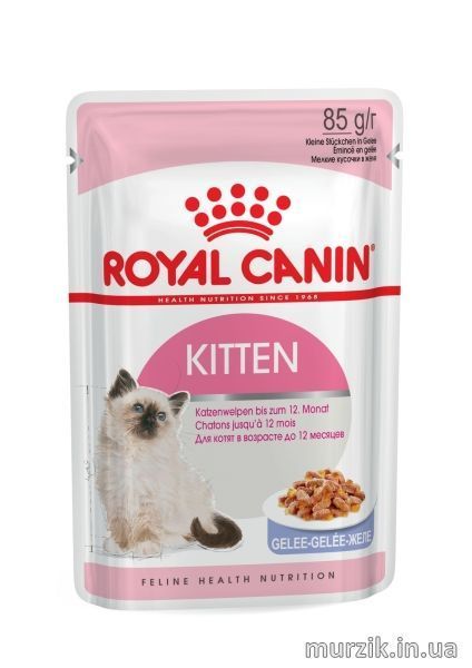 Влажный корм Royal Canin (Роял Канин) Kitten для котят от 4 до 12 месяцев пауч (в желе) 85 г/12 шт. RC 4150001 (x12) фото