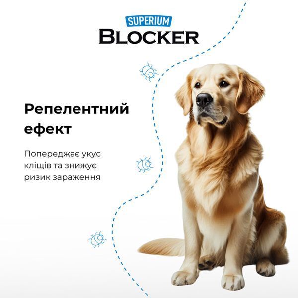 СУПЕРИУМ Блокер противопаразитарный ошейник для собак, 70 см 9109 фото
