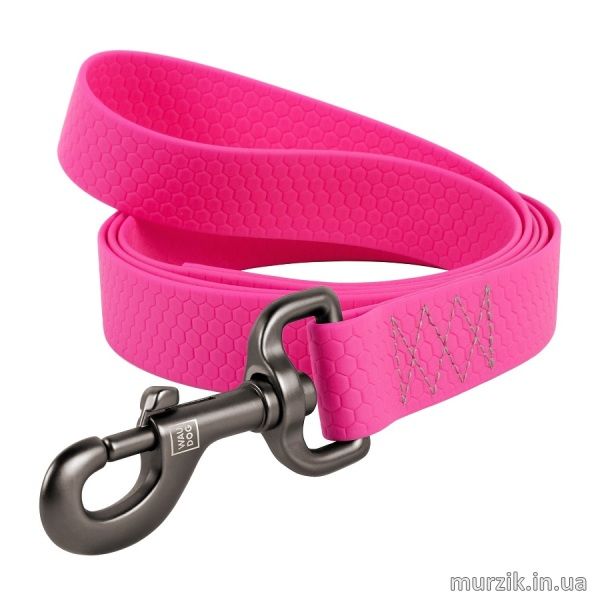 Поводок для собак Collar WAU DOG Waterproof, 183 см/ 20 мм, материал - COLLARTEX, розовый 41456587 фото