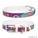 Ошейник для собак Collar WAU DOG Printed с рисунком "Лето", размер XS (19-25 см/12 мм), натуральная кожа, белый 32583396 фото 1