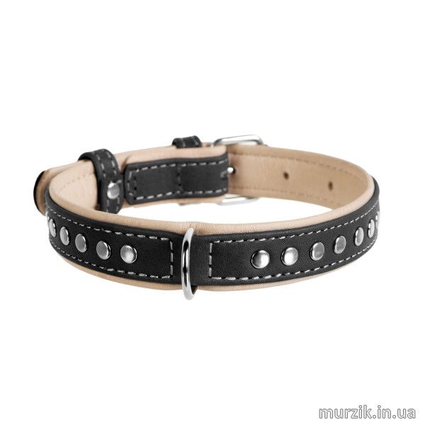 Ошейник для собак, CoLLaR WAUDOG SOFT, кожа, 27-36 см / 15 мм, черный 41453889 фото