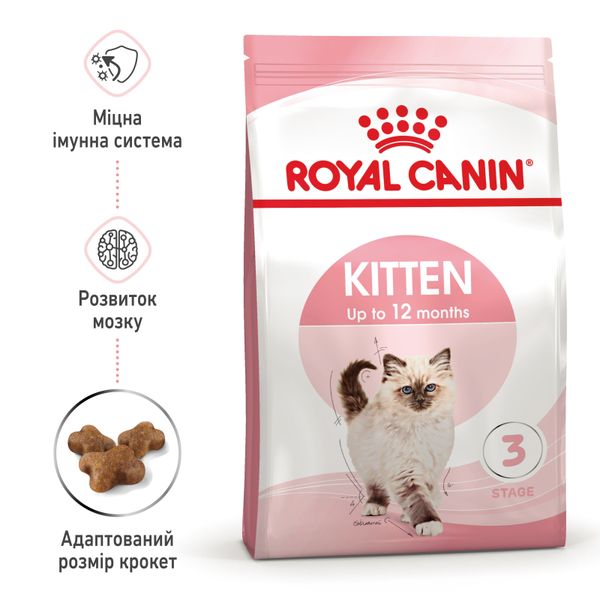 Сухой корм Royal Canin (Роял Канин) для котят до 12 месяцев Kitten 10 кг. RC 2522100 фото