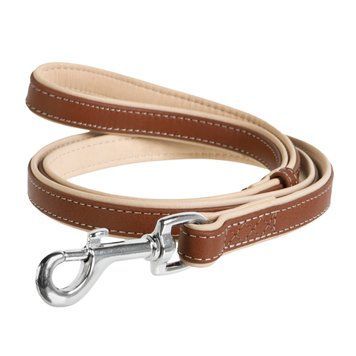 Повідець для собак шкіряний WAUDOG Soft, Ш 13 мм, Дов 122 см коричневий 7258 фото