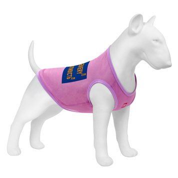 Майка для собак WAUDOG Clothes малюнок "Сміливість", сітка, L, B 42-45 см, C 28-31 см рожевий 300-0231-7 фото
