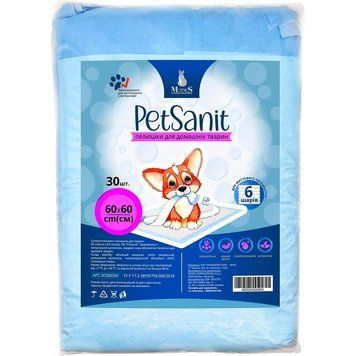 ПетСаніт (PetSanit) пелюшки для домашніх тварин 60&times;60 см №30, MODES ЗС000304 фото