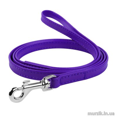 Поводок для собак WAUDOG Glamour, кожа, 122 см / 12 мм, фиолетовый 41450960 фото