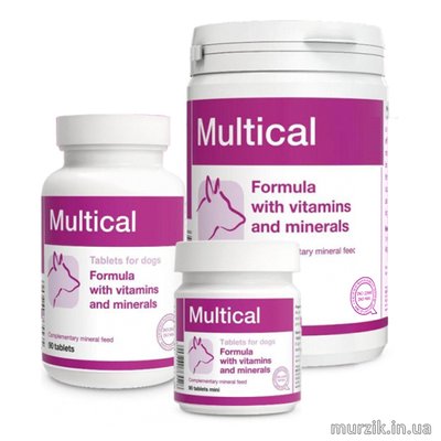 Витаминный комплекс для собак мини пород Dolfos Multical Mini (Мультикаль Мини) 90 табл./48 г. 125-901 фото