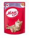 Влажный корм "Мяу" для кошек, с индейкой в ​​нежном соусе 85 г 52597157 фото 1