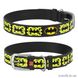 Ошейник для собак Collar WAU DOG Design DC Comics с рисунком "Бэтмен4", 38-49 см/25 мм, натуральная кожа, черный 41498611 фото 1