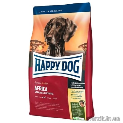 Сухой корм для собак Happy Dog Supreme Sensible Afrika 1 кг. 9154753 фото