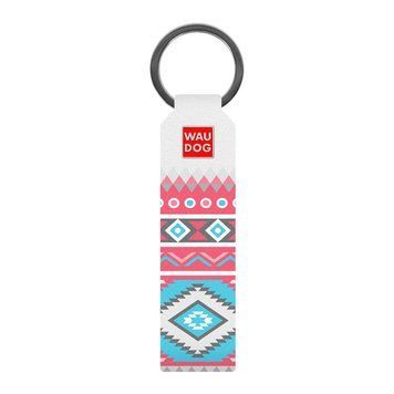 Брелок WAUDOG Design с рисунком "Этно", премиум кожа (ширина 20 мм, длина 95 мм) белый 02561 фото