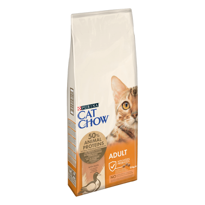 Сухий повнораціонний корм CAT CHOW® для дорослих котів, з качкою, 1,5 кг 41476750 фото