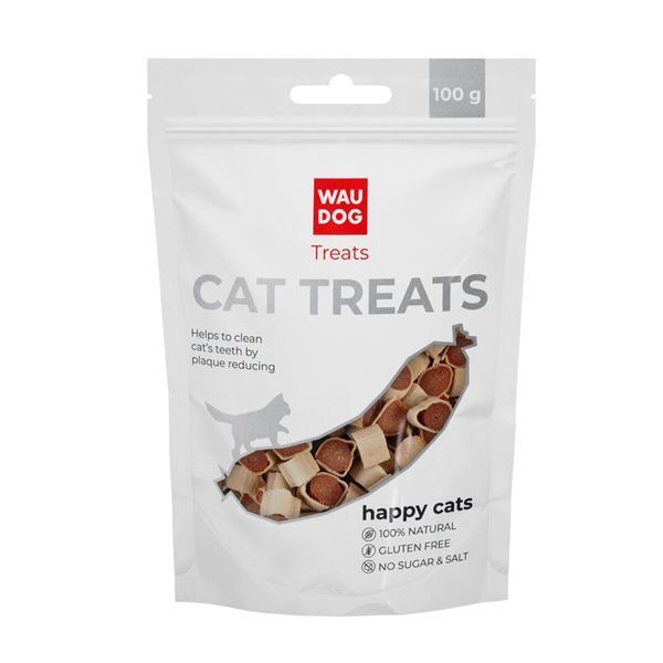 Ласощі для котів WAUCAT Treats "Маленькі суші з лососем", 100 г 4442 фото