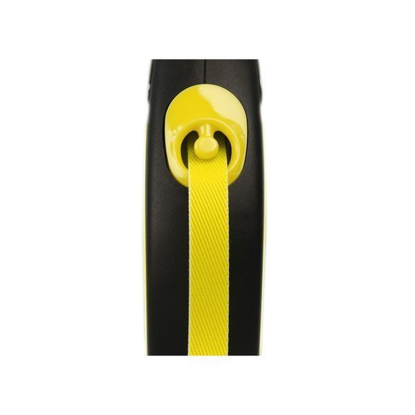 Поводок-рулетка Flexi New NEON M, 5м / 25кг, лента, желтый FL 031704 фото