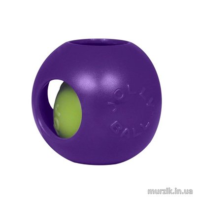 Игрушка для собак TEASER BALL мяч двойной, (16 см) средний, фиолетовый 42078620 фото