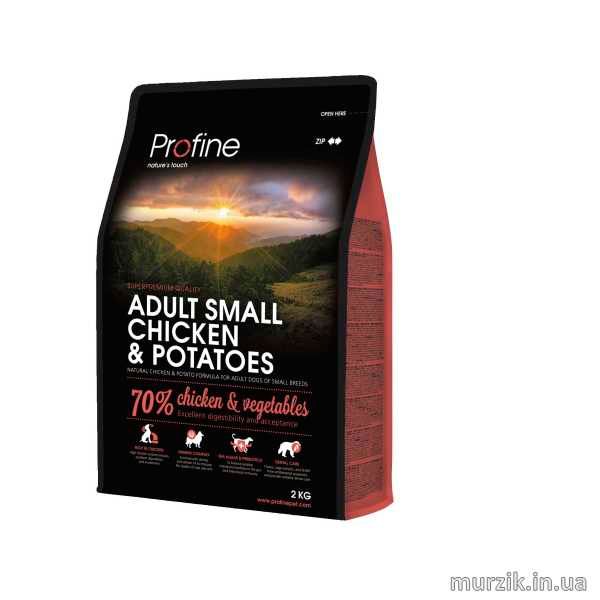 Сухой корм Profine Adult Small для взрослых собак мелких пород, с курицей и картофелем, 2 кг 170537 фото